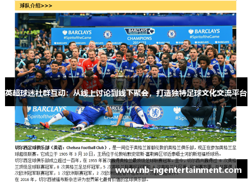 英超球迷社群互动：从线上讨论到线下聚会，打造独特足球文化交流平台